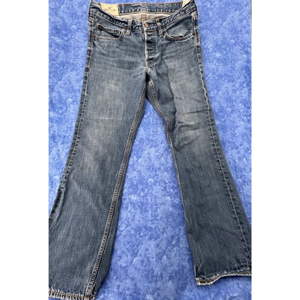 Hollister Men's Jeans 32x34 Blue Straight Denim 100% Cotton